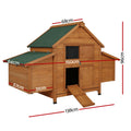 i.Pet Chicken Coop Rabbit Hutch 150x68x96cm Large Wooden