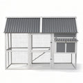 i.Pet Chicken Coop Large Outdoor Rabbit Hutch Run Grey