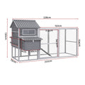i.Pet Large Wooden Chicken Coop Rabbit Hutch Run Bunny Cage Poultry