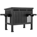 i.Pet Outdoor Cat House Pet Kennel Enclosure Cat Shelter Condo Rabbit Hutch Black