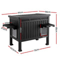 i.Pet Outdoor Cat House Pet Kennel Enclosure Cat Shelter Condo Rabbit Hutch Black
