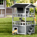 i.Pet Outdoor Cat House 72cm Wooden Shelter Rabbit Hutch Condo