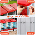 i.Pet Chicken Nesting Box 3 Hole Roll Away Egg Hutch Red