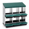 i.Pet Chicken Nesting Box 6 Holes Roll Away Metal Wall Mounted Green