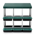 i.Pet Chicken Nesting Box 6 Holes Roll Away Metal Wall Mounted Green