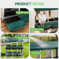 i.Pet Chicken Nesting Box 6 Holes Roll Away Metal Wall Mounted Green