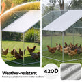 i.Pet Chicken Coop Rabbit Hutch Outdoor Run Walk in Hen Cage Ferret House 3x3x2m