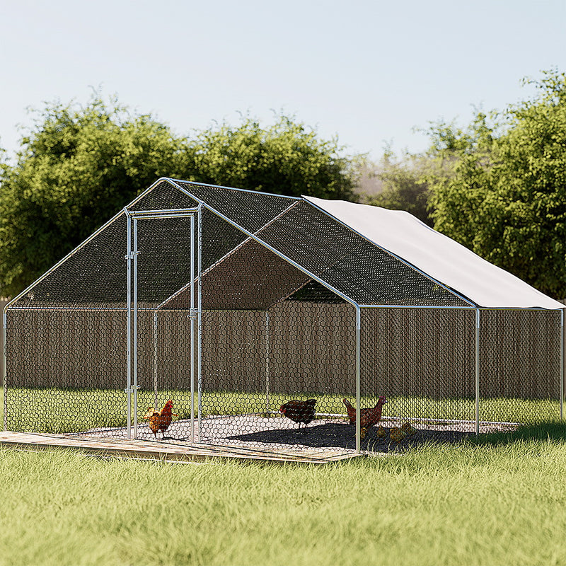 i.Pet Chicken Coop 3x4x2m Galvanised Steel Cage
