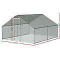 i.Pet Chicken Coop 3x4x2m Galvanised Steel Cage