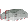 i.Pet Chicken Coop 3x6x2m Galvanised Steel Cage