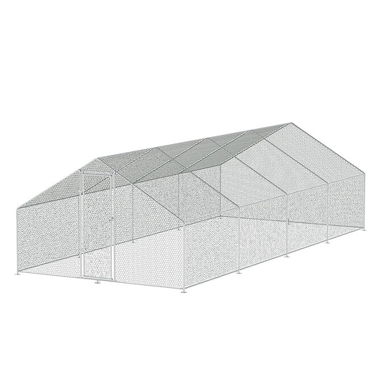 i.Pet Chicken Coop 3x8x2m Galvanised Steel Cage