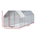 i.Pet 2x8x2m Walk In Chicken Coop Cage Rabbit Hutch Hen House