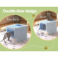 i.Pet Large Hooded Cat Litter Box Enclosed Foldable Blue w/Scoop