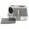 i.Pet Cat Litter Box Large Stainless Steel High Sided Odour