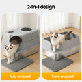 i.Pet Cat Litter Box Large Stainless Steel High Sided Odour