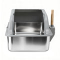 i.Pet Cat Litter Box Stainless Steel Semi-Enclosed Large Grey