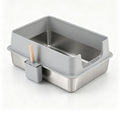 i.Pet XXL Cat Litter Box Stainless Steel Jumbo Semi-Enclosed Pet Kitty Toilet Grey