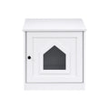 i.Pet 49x51cm Cat Litter Box Enclosure Hidden Litter Tray Cabinet White