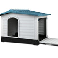 i.Pet Dog Kennel XL Blue Outdoor Plastic Puppy Pet Cabin Shelter