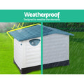 i.Pet Dog Kennel XL Blue Outdoor Plastic Puppy Pet Cabin Shelter