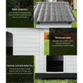 i.Pet Dog Kennel XL Extra Large Outdoor Plastic Pet Cabin Shelter Grey