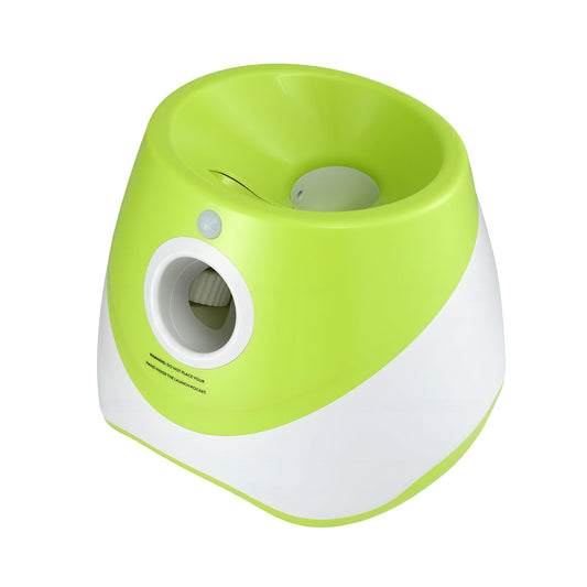 i.Pet Dog Ball Launcher with 6 Balls 3/6/9m Launch Distance Green