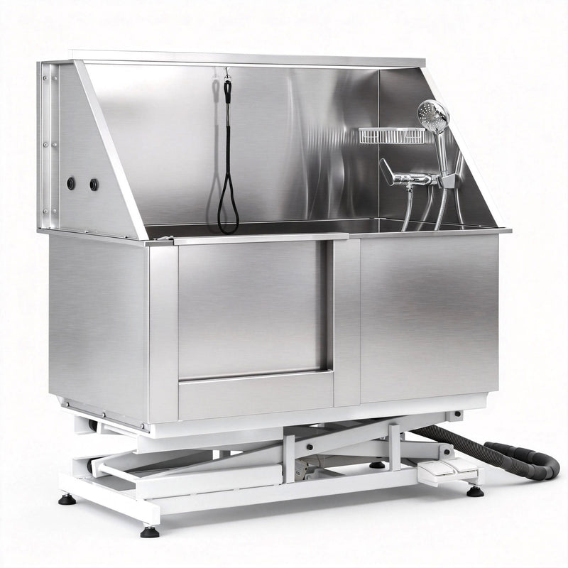 i.Pet 127cm Electric Dog Bath Tub Stainless Steel Grooming Wash
