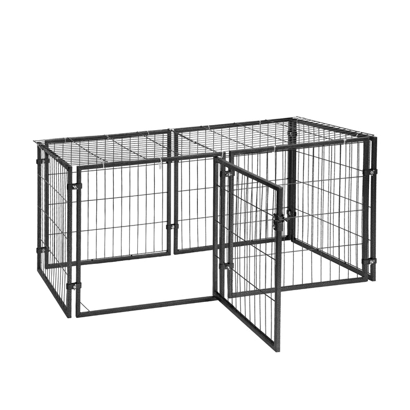 i.Pet Large Dog Crate 129cm Black Playpen Puppy Pen Enclosure
