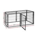 i.Pet Large Dog Crate 129cm Black Playpen Puppy Pen Enclosure