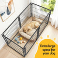 i.Pet Large Dog Crate 129cm Black Playpen Puppy Pen Enclosure