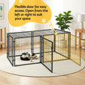 i.Pet Large Dog Crate 129cm Black Playpen Puppy Pen Enclosure