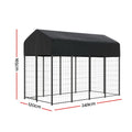 i.Pet Dog Kennel Extra Large Outdoor Metal Backyard Playpen House