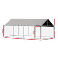 i.Pet Dog Kennel XL Large 2Mx4M Outdoor Pet Run Cage Enclosure
