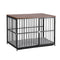 i.Pet Dog Crate Furniture 107cm Large Wooden Black Cage Puppy