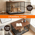 i.Pet Dog Crate Furniture 107cm Large Wooden Black Cage Puppy