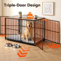 i.Pet Dog Crate Furniture 107cm Large Wooden Black Cage Puppy