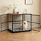 i.Pet Large Dog Crate Furniture 93cm Dog Cage Puppy Pet Wooden Black