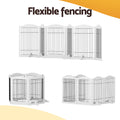 i.Pet 6 Panel Wooden Dog Playpen Pet Fence Enclosure