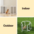 i.Pet 6 Panel Wooden Dog Playpen Pet Fence Enclosure