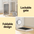i.Pet 6 Panel Wooden Dog Playpen Pet Fence Enclosure