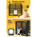 i.Pet Dog Playpen 4 Panel Plastic Pet Fence Enclosure Play Pen
