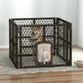 i.Pet Dog Playpen 4 Panel Plastic Pet Fence Enclosure Play Pen