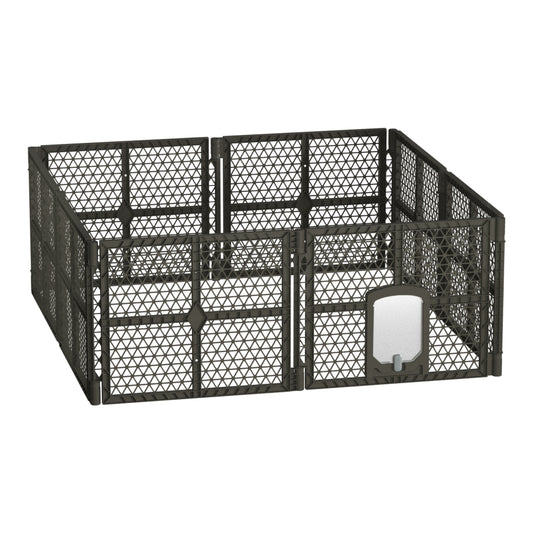 i.Pet 8 Panel Dog Playpen Enclosure Pet Fence Plastic Play Pen