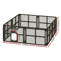 i.Pet 8 Panel Dog Playpen Enclosure Pet Fence Plastic Play Pen