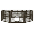 i.Pet 8 Panel Dog Playpen Enclosure Pet Fence Plastic Play Pen