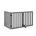 i.Pet Dog Gate Playpen Enclosure 3 Panels Pet Door Fence Wooden Play Pen Stair