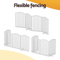 i.Pet Dog Playpen 4 Panel Wooden Pet Fence Enclosure