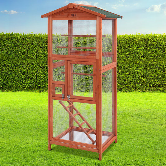 i.Pet Large Bird Cage 168cm Wooden Aviary Parrot Carrier XL