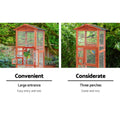 i.Pet Large Bird Cage 168cm Wooden Aviary Parrot Carrier XL