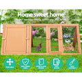 i.Pet Rabbit Hutch Chicken Coop 119cm x 51cm x 44cm Chicken Coop Large Run Wooden Cage Outdoor